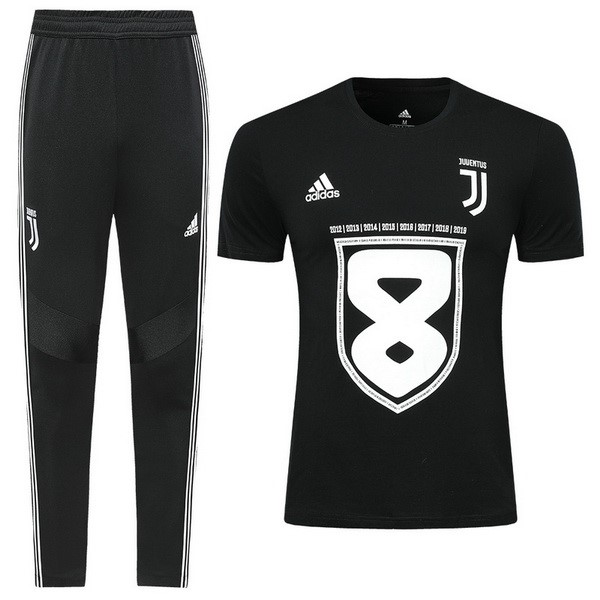Trikot Trainingsshirt Juventus Komplett Set 2019-20 Schwarz